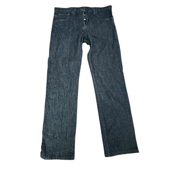 The Row Women's Dark Blue Cotton Blend Mid Rise Straight-Leg Denim Jeans Size 2 - Picture 2 of 7